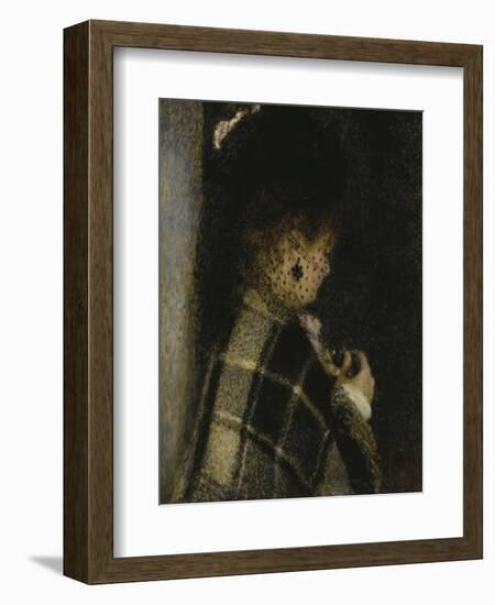 Young Woman with a Veil, c.1875-Pierre-Auguste Renoir-Framed Giclee Print