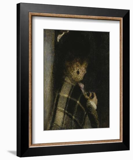 Young Woman with a Veil, c.1875-Pierre-Auguste Renoir-Framed Giclee Print