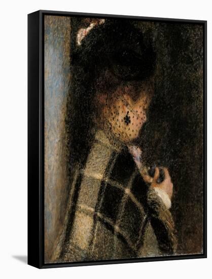 Young Woman with a Veil-Pierre-Auguste Renoir-Framed Stretched Canvas