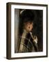 Young Woman with a Veil-Pierre-Auguste Renoir-Framed Art Print