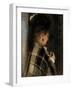 Young Woman with a Veil-Pierre-Auguste Renoir-Framed Art Print