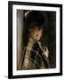 Young Woman with a Veil-Pierre-Auguste Renoir-Framed Art Print