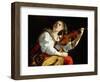 Young Woman with a Violin, c.1612-Orazio Gentileschi-Framed Premium Giclee Print