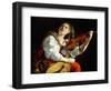 Young Woman with a Violin, c.1612-Orazio Gentileschi-Framed Premium Giclee Print