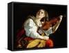 Young Woman with a Violin, c.1612-Orazio Gentileschi-Framed Stretched Canvas