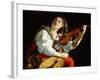 Young Woman with a Violin, c.1612-Orazio Gentileschi-Framed Giclee Print