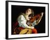 Young Woman with a Violin, c.1612-Orazio Gentileschi-Framed Giclee Print