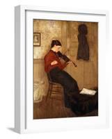 Young Woman with a Violin-Gwen John-Framed Giclee Print