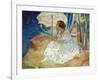 Young Woman with an Umbrella, Saint Maxime; Jeune Fille a L'Ombrelle Saint-Maxime, C.1918-Henri Lebasque-Framed Giclee Print