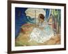 Young Woman with an Umbrella, Saint Maxime; Jeune Fille a L'Ombrelle Saint-Maxime, C.1918-Henri Lebasque-Framed Giclee Print