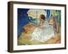 Young Woman with an Umbrella, Saint Maxime; Jeune Fille a L'Ombrelle Saint-Maxime, C.1918-Henri Lebasque-Framed Giclee Print