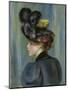 Young Woman with Black Hat, Jeune Femme Au Chapeau Noir, 1895-Pierre-Auguste Renoir-Mounted Giclee Print