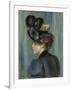 Young Woman with Black Hat, Jeune Femme Au Chapeau Noir, 1895-Pierre-Auguste Renoir-Framed Giclee Print