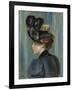 Young Woman with Black Hat, Jeune Femme Au Chapeau Noir, 1895-Pierre-Auguste Renoir-Framed Giclee Print