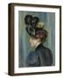 Young Woman with Black Hat, Jeune Femme Au Chapeau Noir, 1895-Pierre-Auguste Renoir-Framed Giclee Print