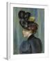 Young Woman with Black Hat, Jeune Femme Au Chapeau Noir, 1895-Pierre-Auguste Renoir-Framed Giclee Print