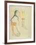 Young Woman with Brown Hair, 1894 (W/C & Graphite on Paper)-Berthe Morisot-Framed Giclee Print