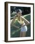 Young Woman with Dumbbells Posing-null-Framed Photographic Print