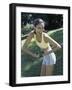 Young Woman with Dumbbells Posing-null-Framed Photographic Print