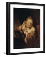 Young Woman with Earrings, 1657-Rembrandt van Rijn-Framed Giclee Print