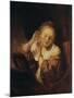 Young Woman with Earrings, 1657-Rembrandt van Rijn-Mounted Giclee Print