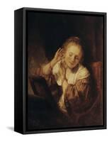 Young Woman with Earrings, 1657-Rembrandt van Rijn-Framed Stretched Canvas