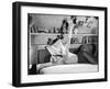 Young Woman with Eyeliner and Beauty Spot Poses-null-Framed Photographic Print