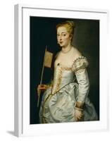 Young woman with fan (after Titian), around 1612-14. Canvas, 96 x 73 cm Inv. 531.-Peter Paul Rubens-Framed Giclee Print