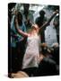 Young Woman with Flute Ecstatically Raising Her Arms, Amid Crowd at Woodstock Music Festival-Bill Eppridge-Stretched Canvas