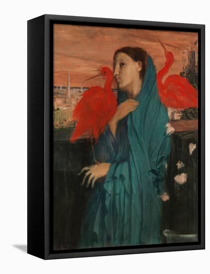 Young Woman with Ibis, 1860-62-Edgar Degas-Framed Stretched Canvas