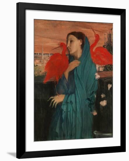 Young Woman with Ibis, 1860-62-Edgar Degas-Framed Giclee Print