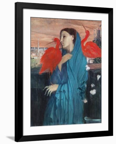 Young Woman with Ibis-Edgar Degas-Framed Giclee Print