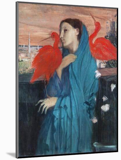 Young Woman with Ibis-Edgar Degas-Mounted Giclee Print