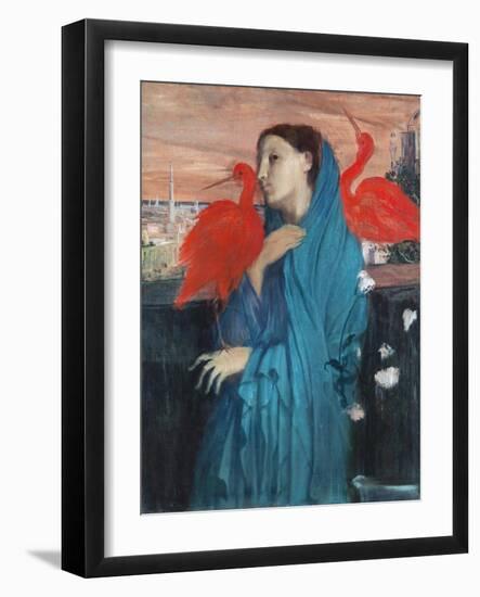 Young Woman with Ibis-Edgar Degas-Framed Giclee Print