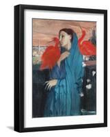 Young Woman with Ibis-Edgar Degas-Framed Giclee Print