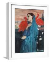 Young Woman with Ibis-Edgar Degas-Framed Giclee Print