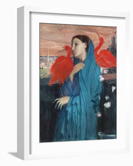 Young Woman with Ibis-Edgar Degas-Framed Giclee Print