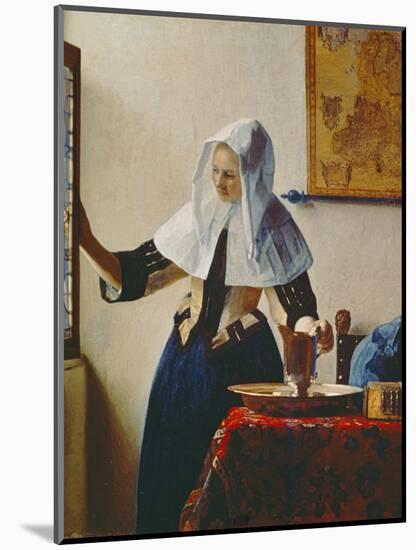 Young Woman with Jug of Water at the Window, about 1663-Johannes Vermeer-Mounted Premium Giclee Print