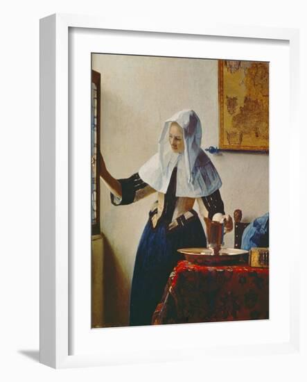 Young Woman with Jug of Water at the Window, about 1663-Johannes Vermeer-Framed Giclee Print