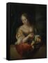 Young Woman with Lemon-Godfried Schalcken-Framed Stretched Canvas