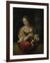 Young Woman with Lemon-Godfried Schalcken-Framed Art Print