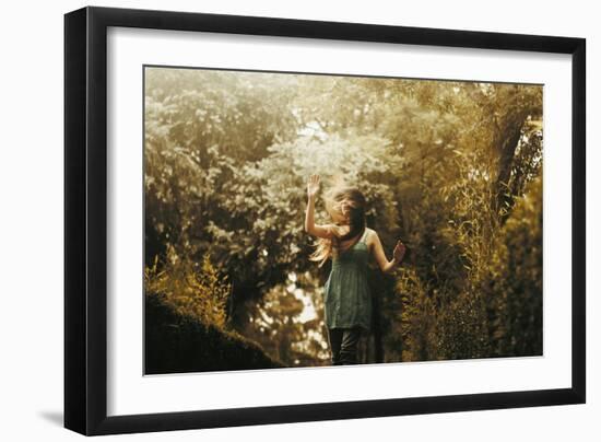 Young Woman with Long Hair Outdoors-Carolina Hernandez-Framed Photographic Print