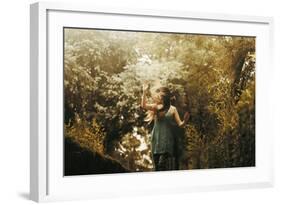 Young Woman with Long Hair Outdoors-Carolina Hernandez-Framed Photographic Print