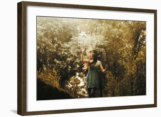 Young Woman with Long Hair Outdoors-Carolina Hernandez-Framed Photographic Print