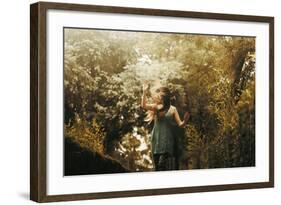 Young Woman with Long Hair Outdoors-Carolina Hernandez-Framed Photographic Print