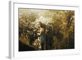 Young Woman with Long Hair Outdoors-Carolina Hernandez-Framed Photographic Print