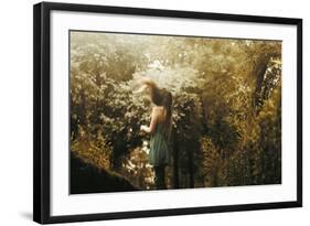 Young Woman with Long Hair Outdoors-Carolina Hernandez-Framed Photographic Print