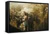 Young Woman with Long Hair Outdoors-Carolina Hernandez-Framed Stretched Canvas