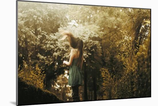 Young Woman with Long Hair Outdoors-Carolina Hernandez-Mounted Photographic Print