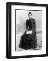 Young Woman with Long Hair Portrait, Ca. 1900-null-Framed Photographic Print